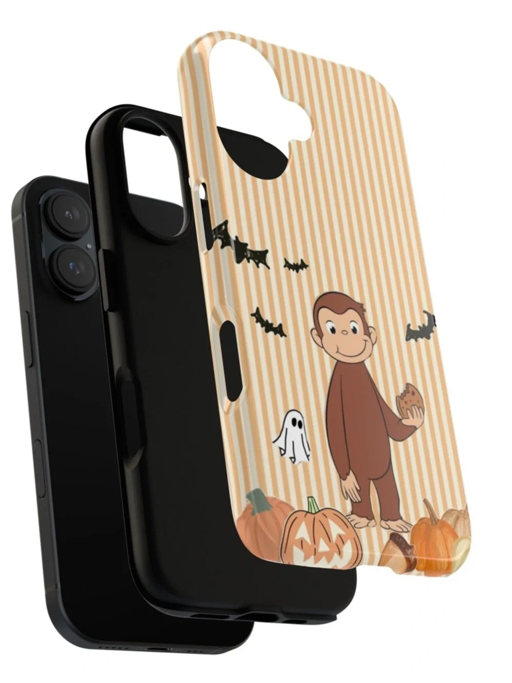 Curious George Monkey Pumpkins Halloween Costume Glossy PhoneCase
